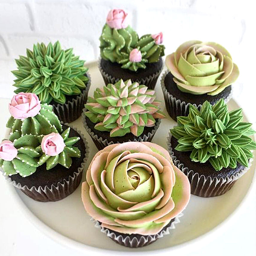 Chocolate Garden Cupcakes 6Pcs