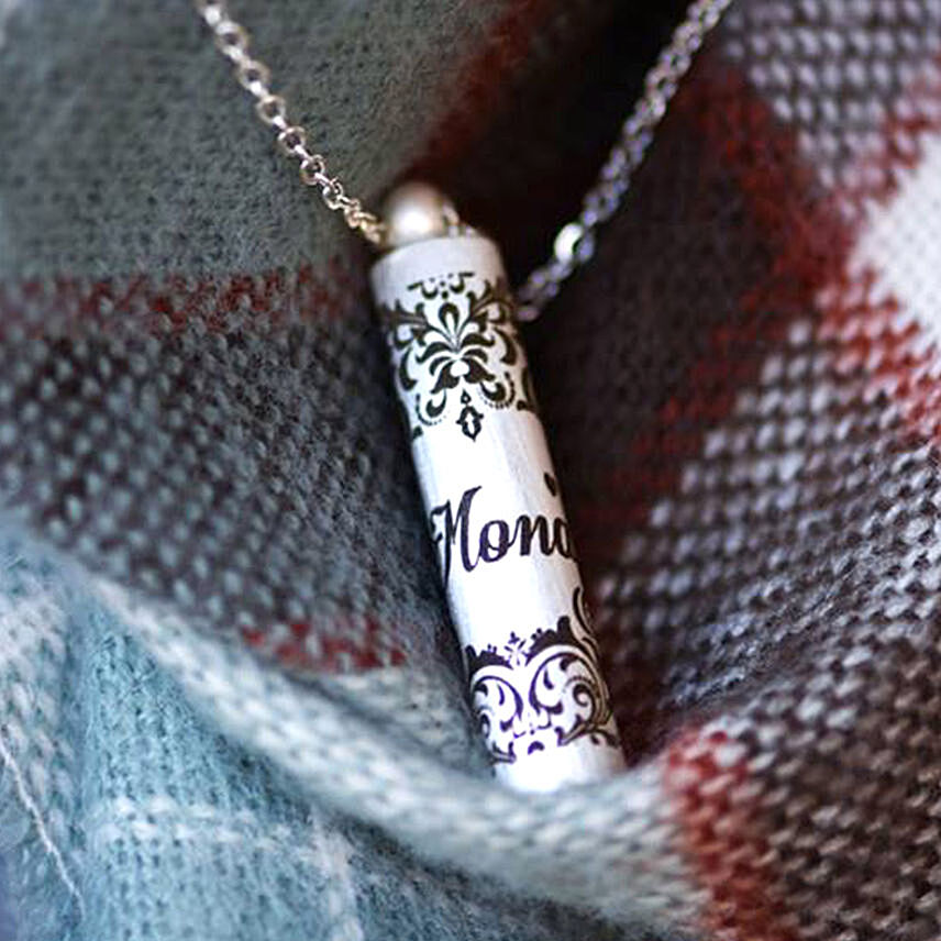 Personalised Engraved Silver Necklace