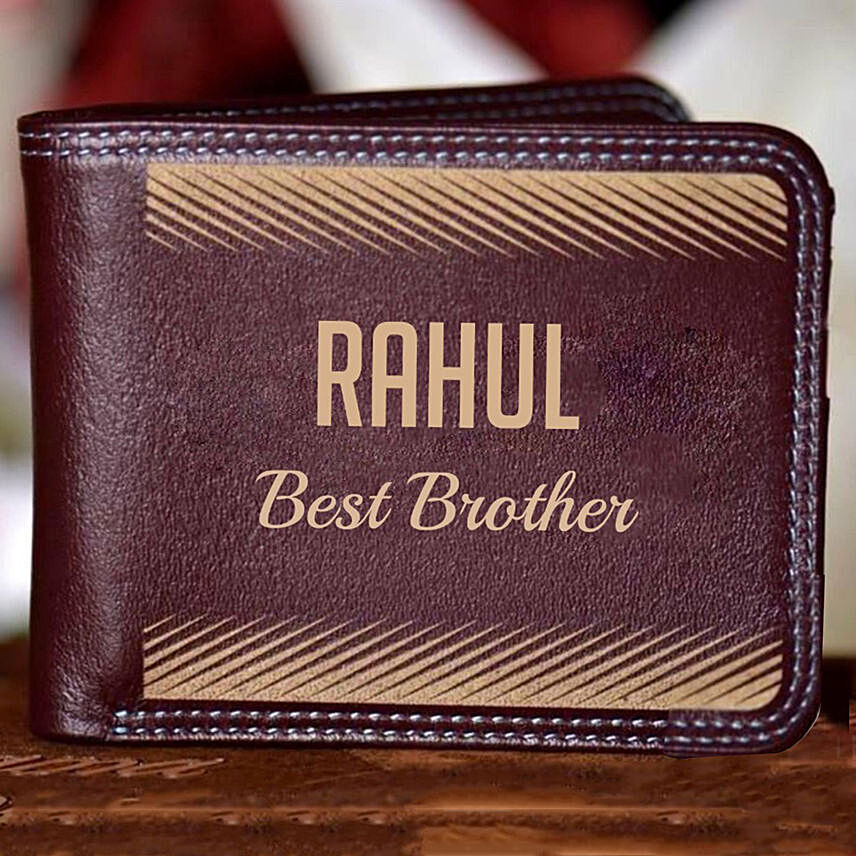 Personalised Engraved Best Bro Wallet