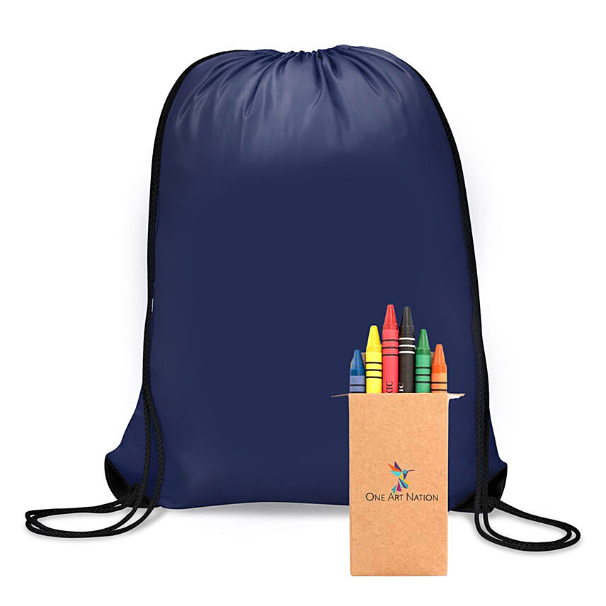 Polyester Bag and Crayons Combo