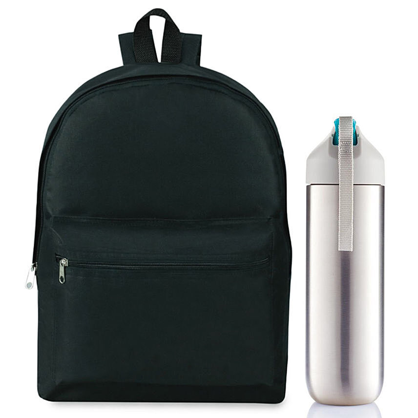 600D Polyester Backpack And Water Bottle Set