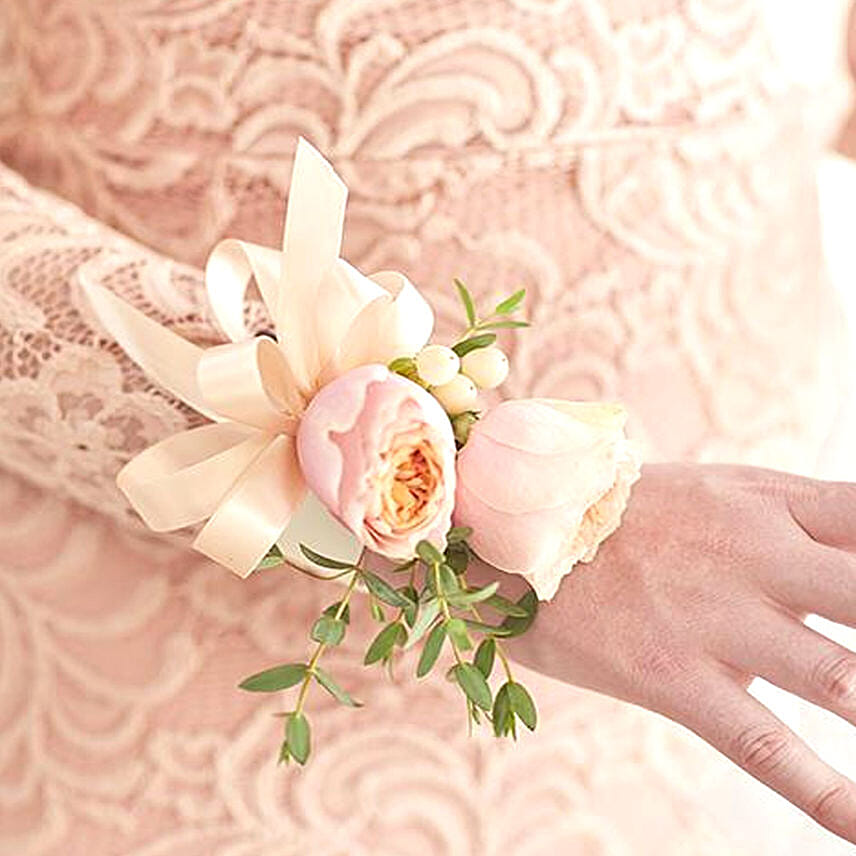 Peach Peonies Corsage