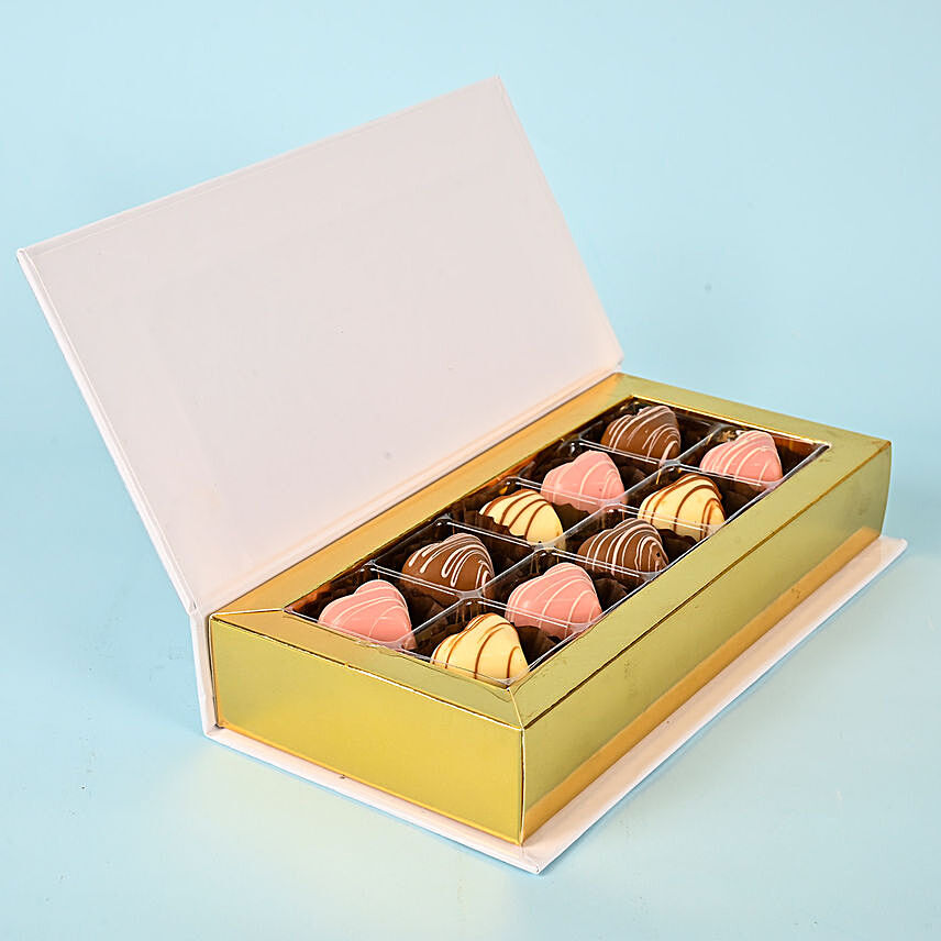 Personalized Box of Heart Shaped Chocolate Treat
