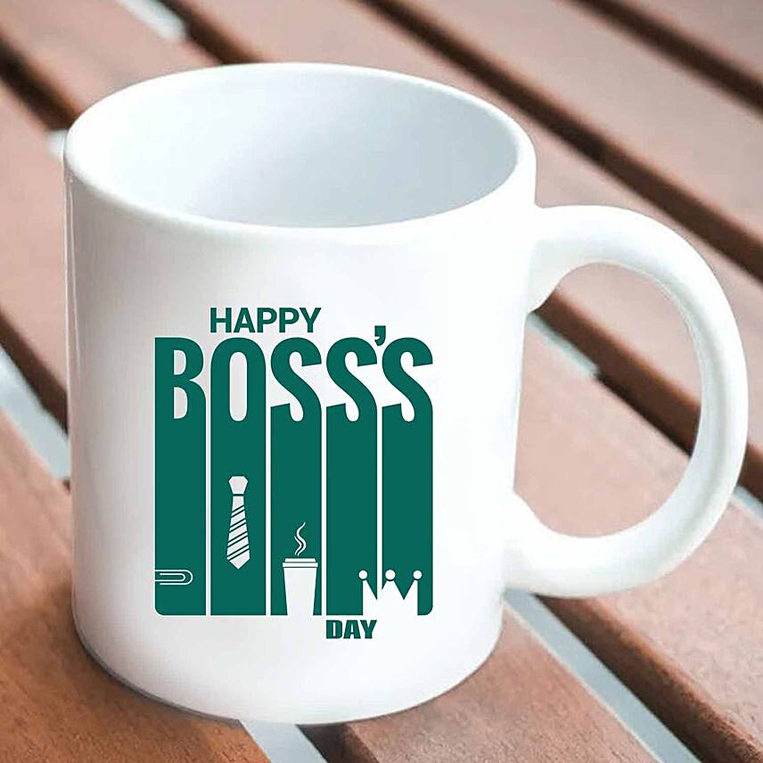 Happy Boss Day White Mug