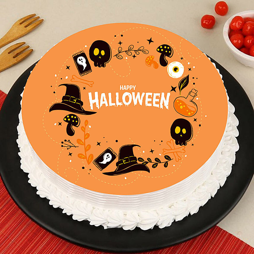 Halloween Black Magic Photo Cake 12 Portion