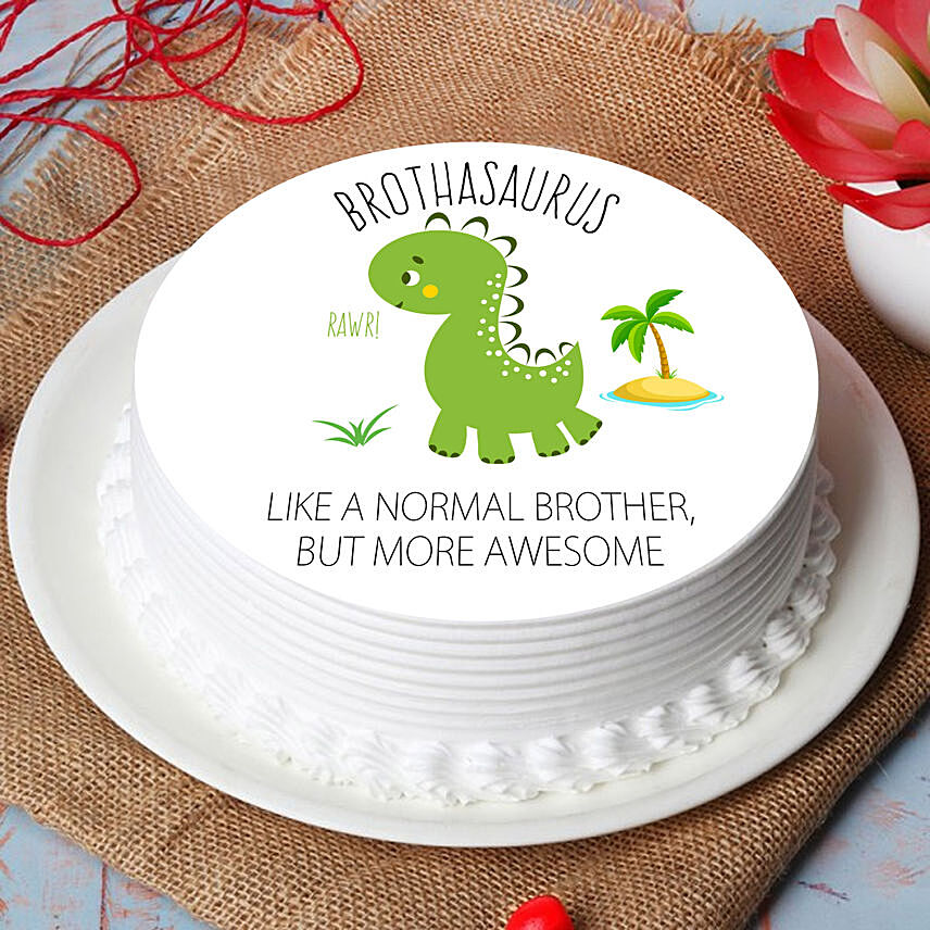 Funny Brothasaurus Cake for Borther 4 Portion