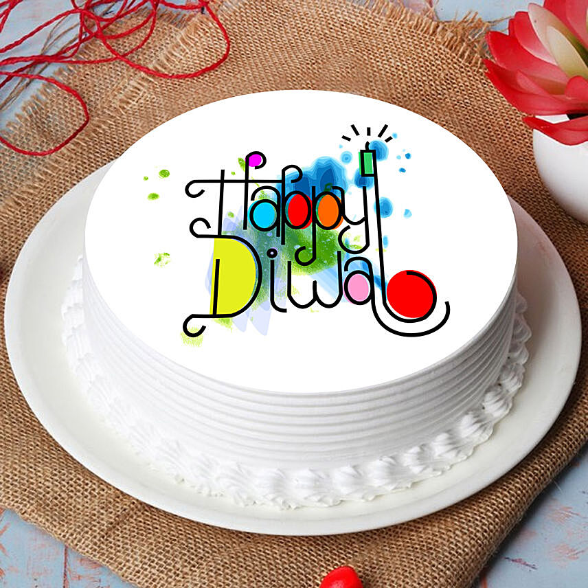 Happy Diwali Print Chocolate cake 4 Portion