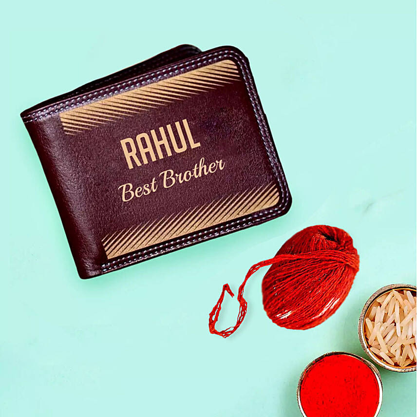 Engraved Wallet for Bhaidooj