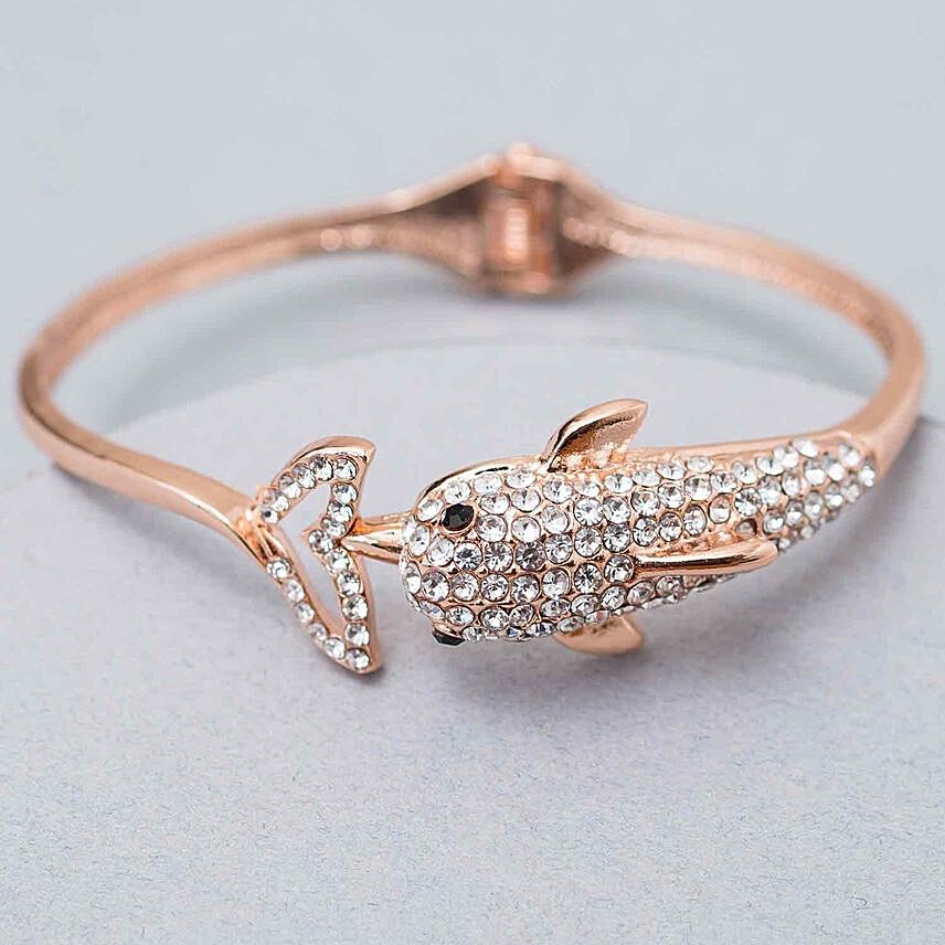 Fish Design Stone Studded Bracelet
