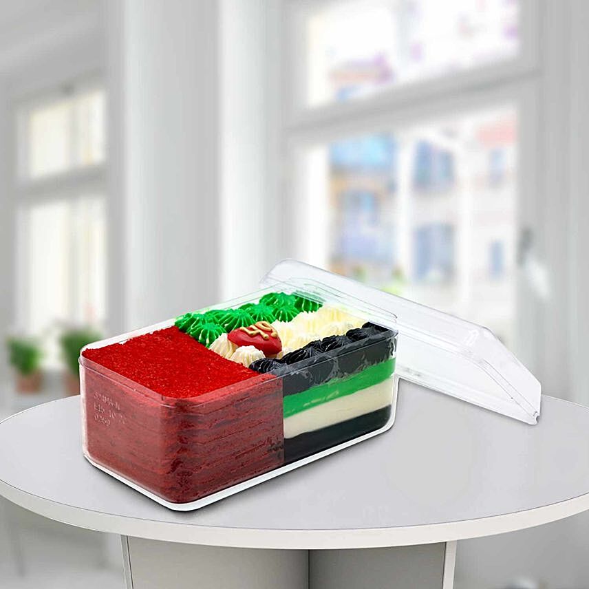 UAE Flag Jar Cake