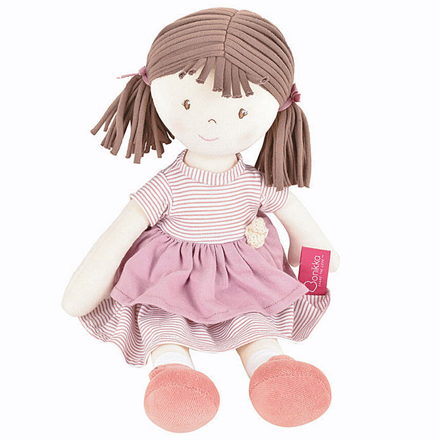 Cute Doll in Pink Dress Natural Cotton