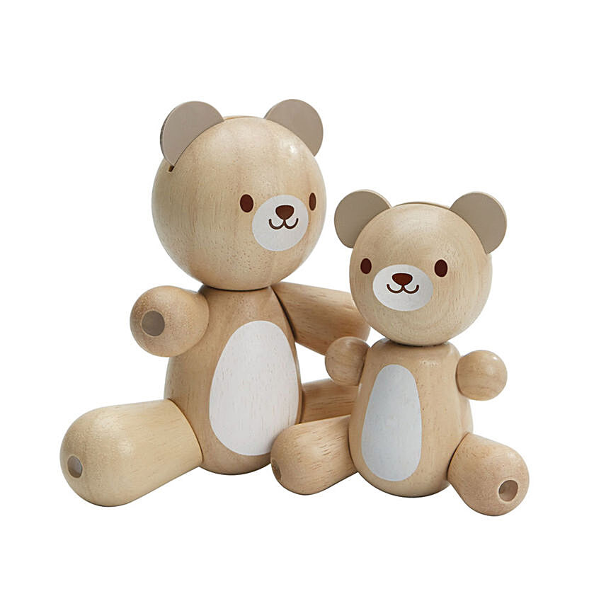 Cute Wooden Bear and Little Bear