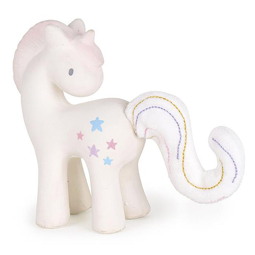 Natural Rubber Cotton Candy Unicorn Teether 13cm