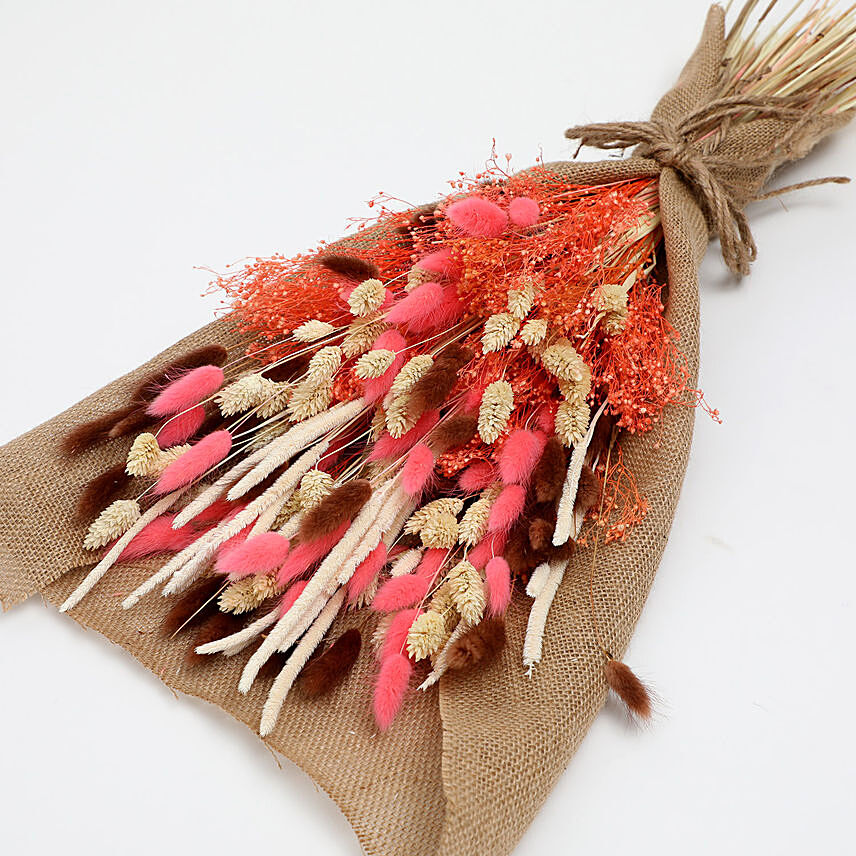 Dried Lagurus and Pampus Bouquet
