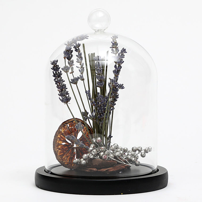 Dried Lavender In Glass Dome