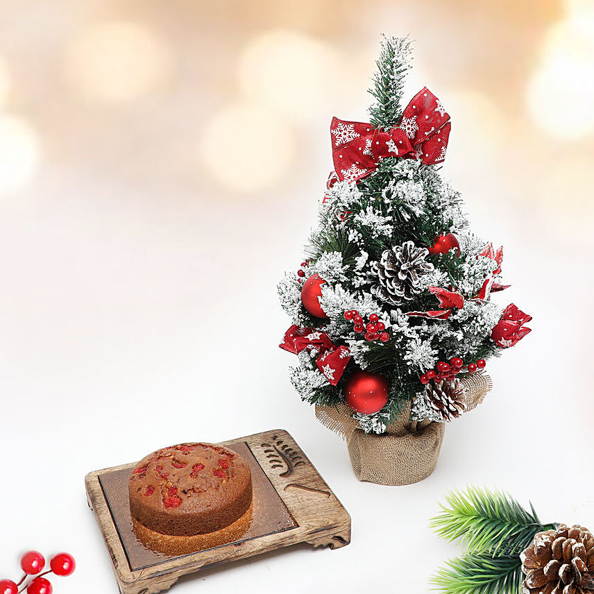 Plum Tea Cake and Christmas Tree Combo