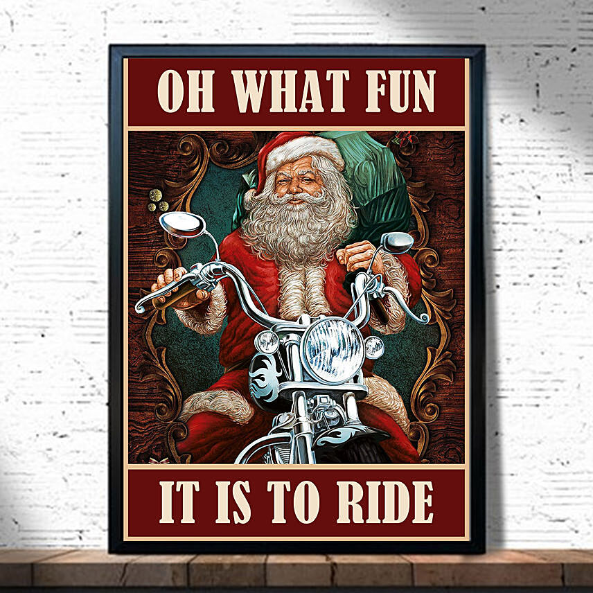 Santa On Bike Frame