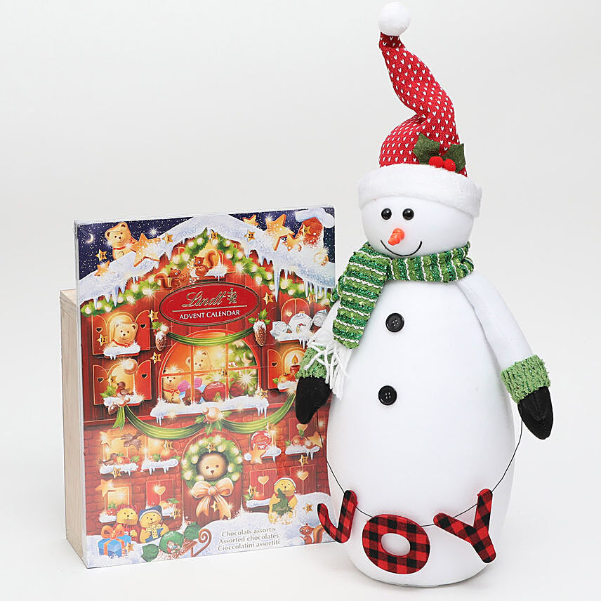Snowman and Lindt Chocolate Combo