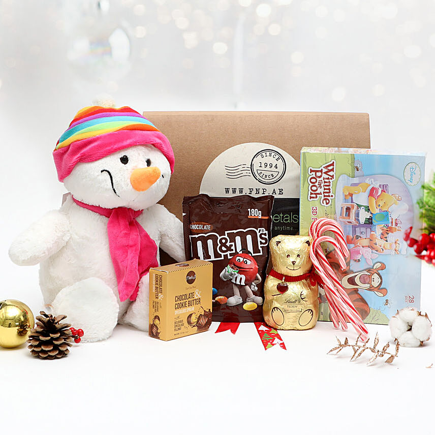 Snowman With Puzzle and Treats