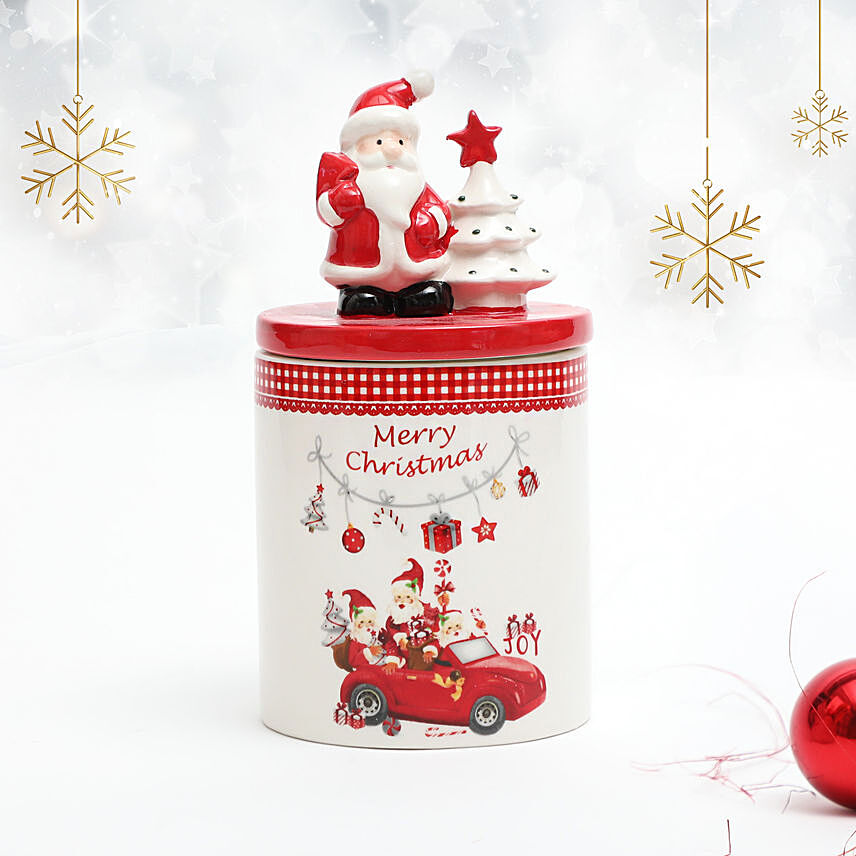 Set of 2 Merry Christmas Santa Jar
