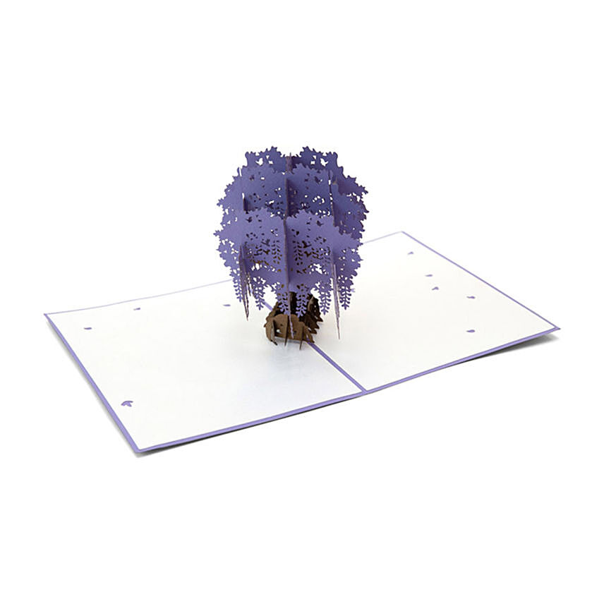 Lavender Wish Tree 3D Card