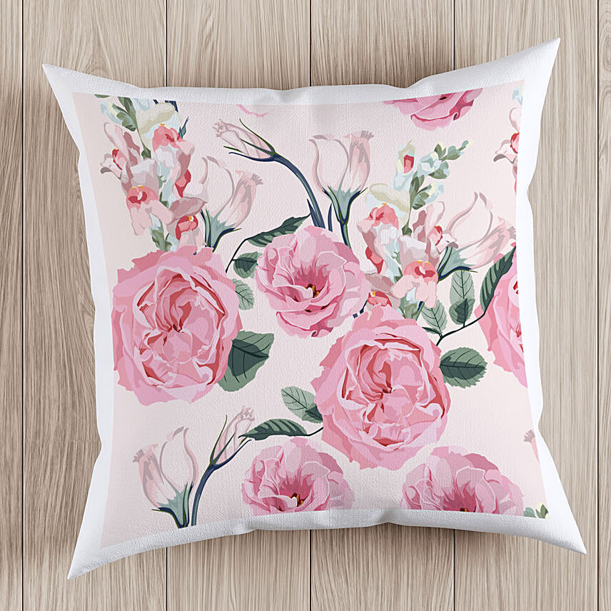 Painted Flowers Print Cushion