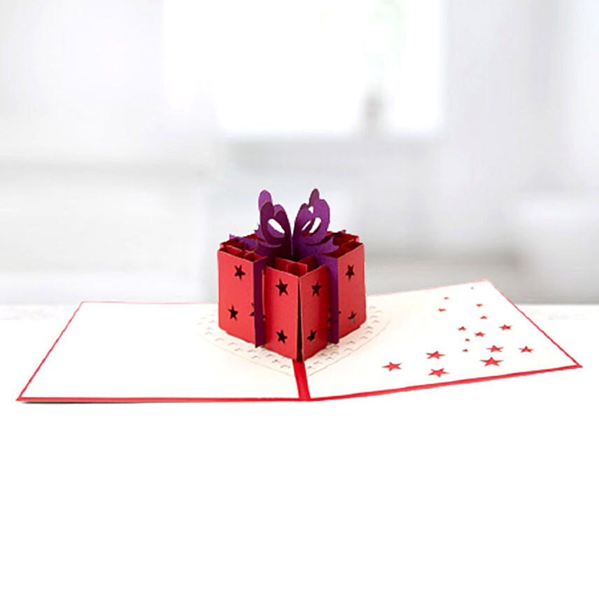 Best Wishes Gift Box 3D Card