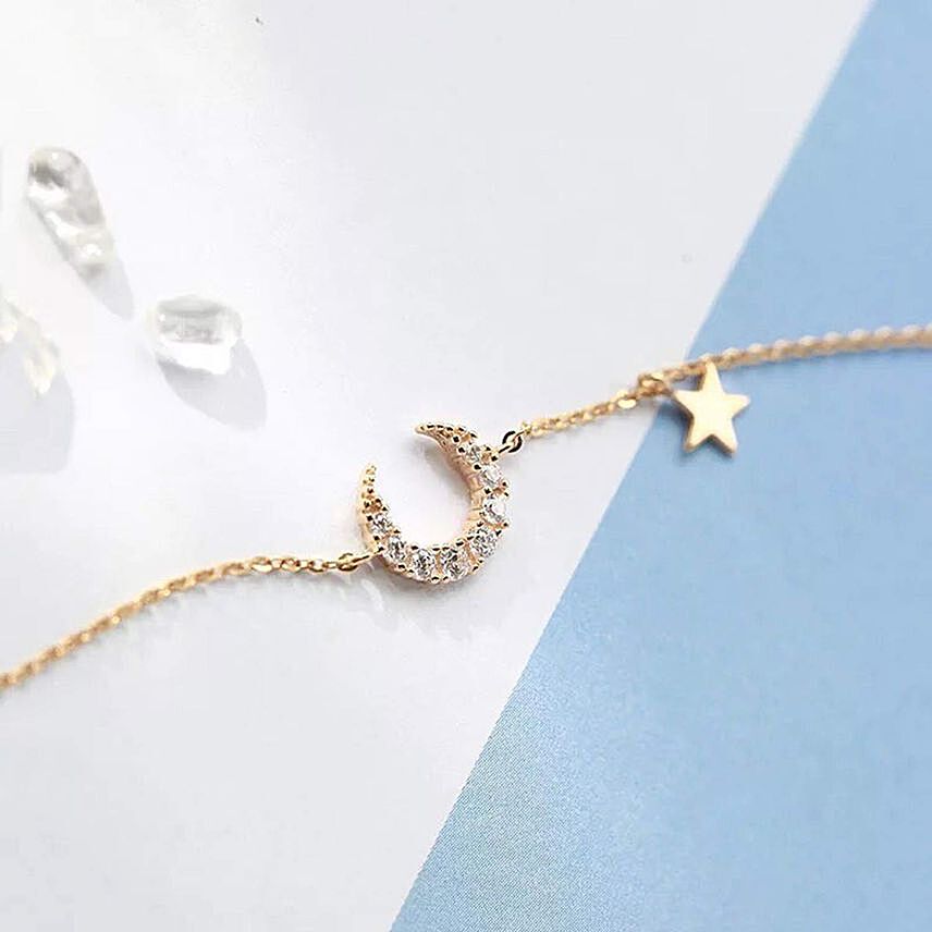 Sweet Dainty Moon Star Bracelet