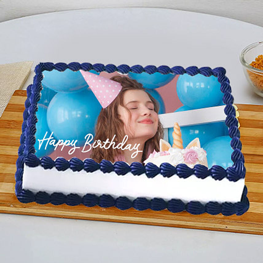 Birthday Photo Cake For BFF- Butterscotch 1 Kg Eggless