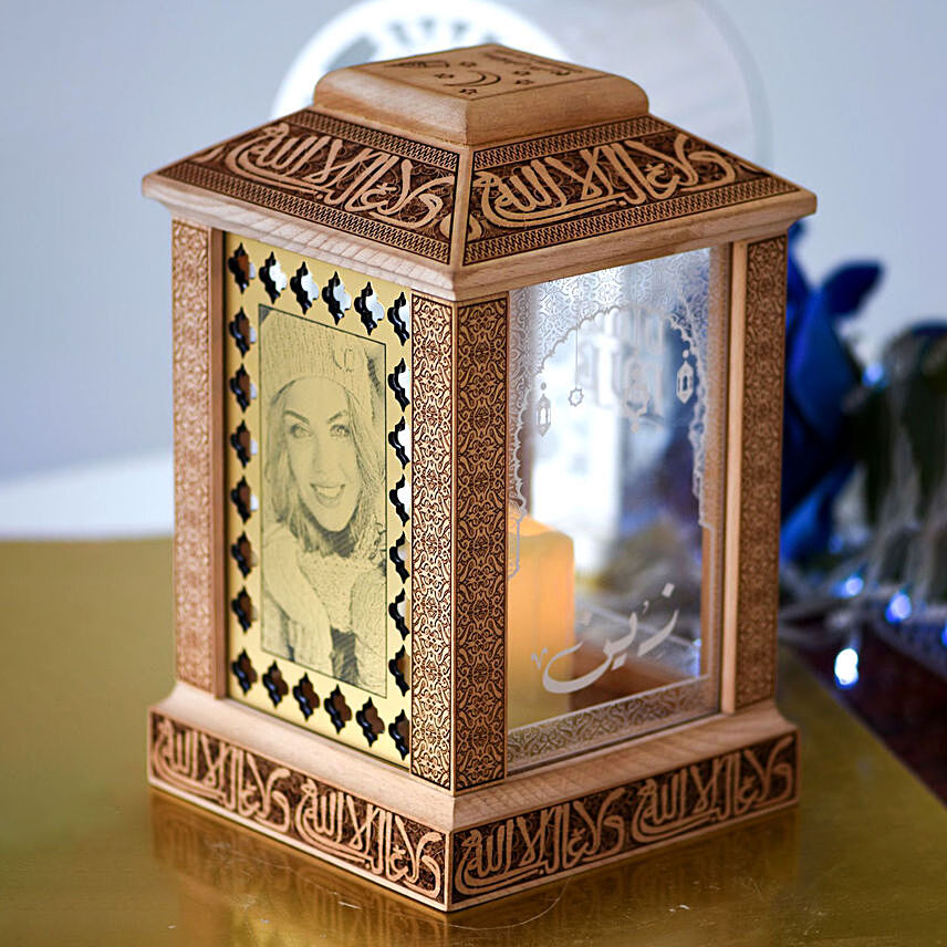 Personalised Granda luxury wooden lantern