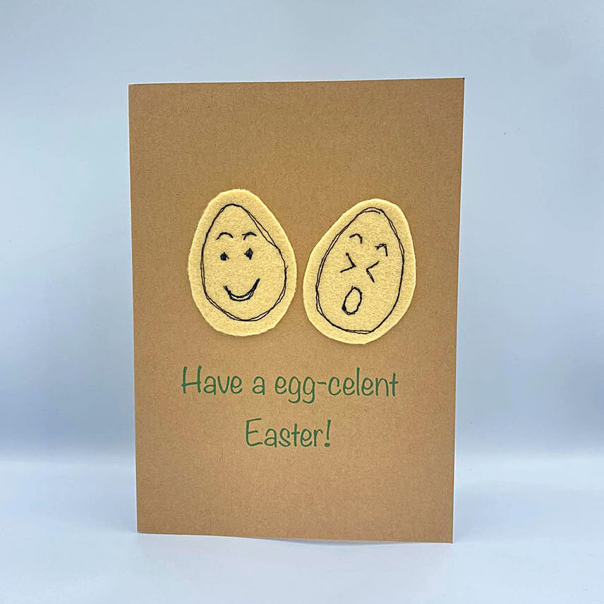 Eggcellent Easter Wishes Handmade Card