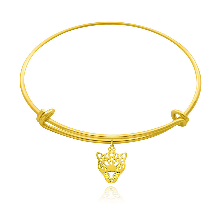 Gold Plated Brass Leopard Bangle