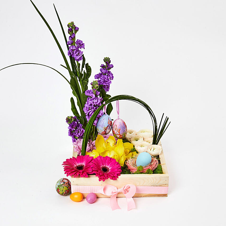 Lovely Assorted Easter Flowers Arrangement