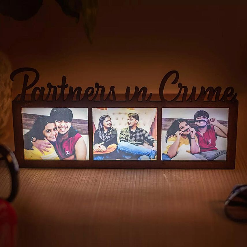 Personalised Partners In Crime Lamp