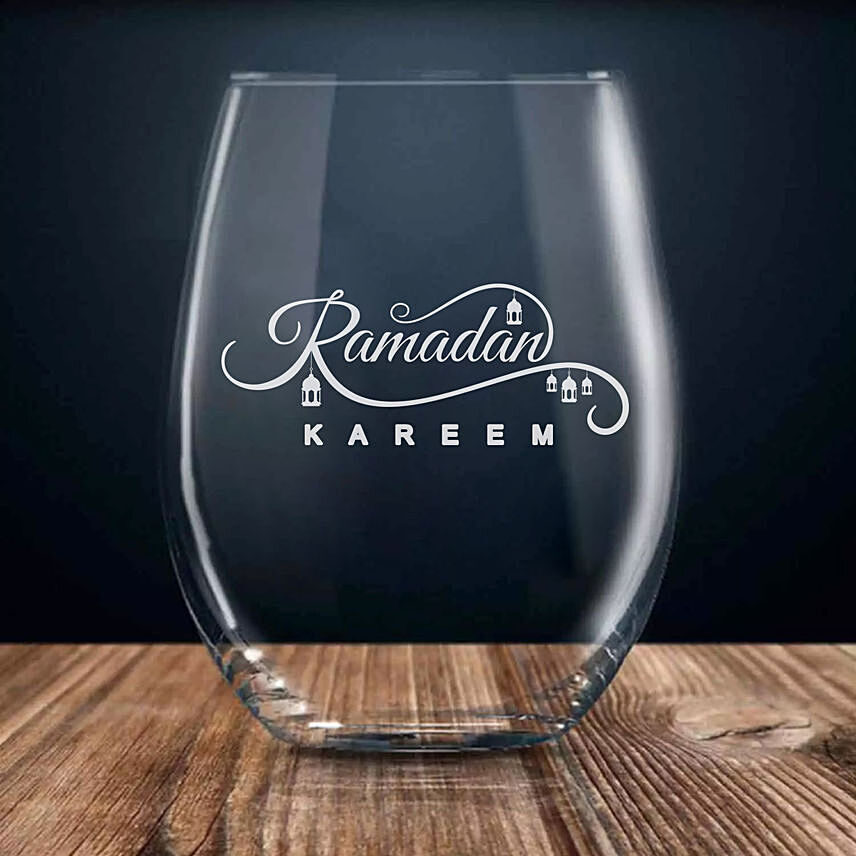 Ramadan Kareem Engraved Water Glass