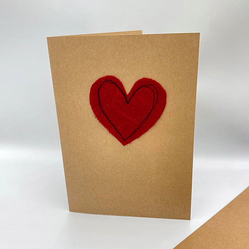 Red Heart Handmade Greeting Card