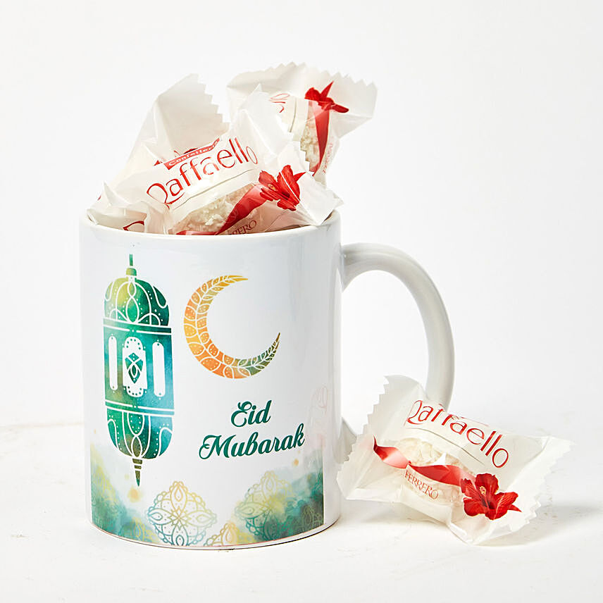 Eid Mubarak Mug and Raffaello Chocolates Combo