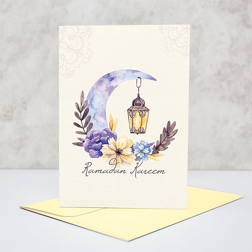 Ramadan Kareem Floral Bliss N Moon Greeting Card