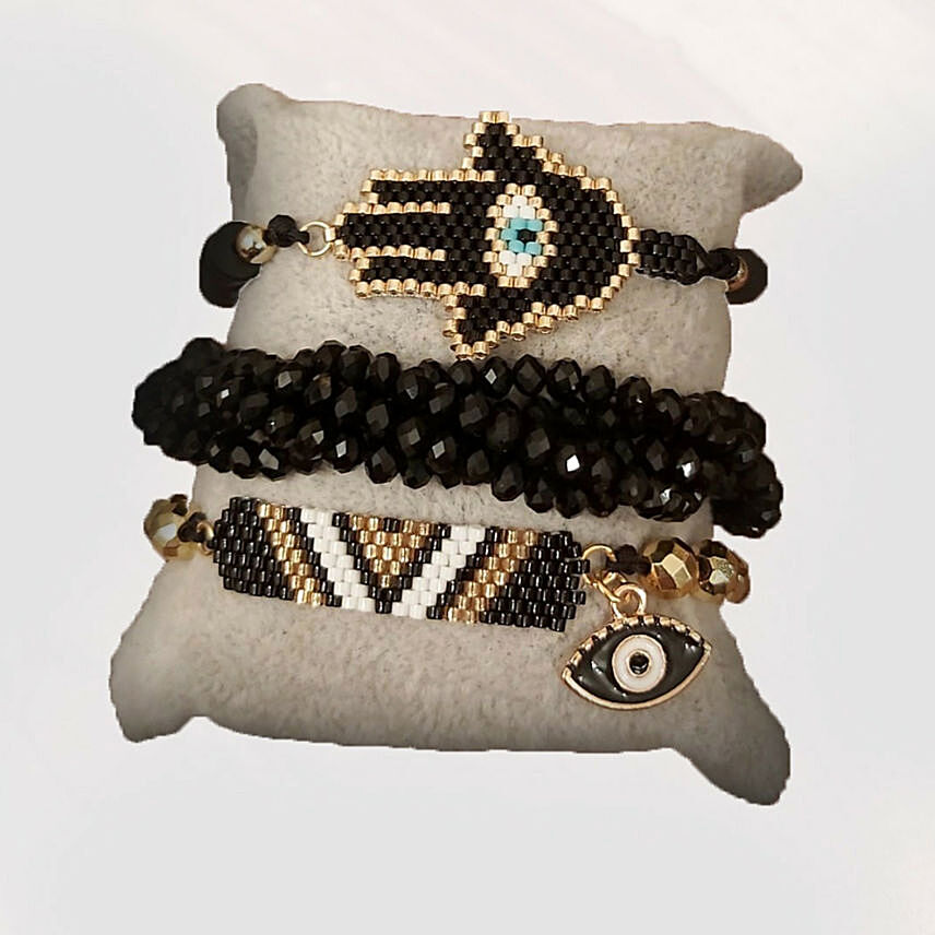Set Of Handmade Bracelets Black 