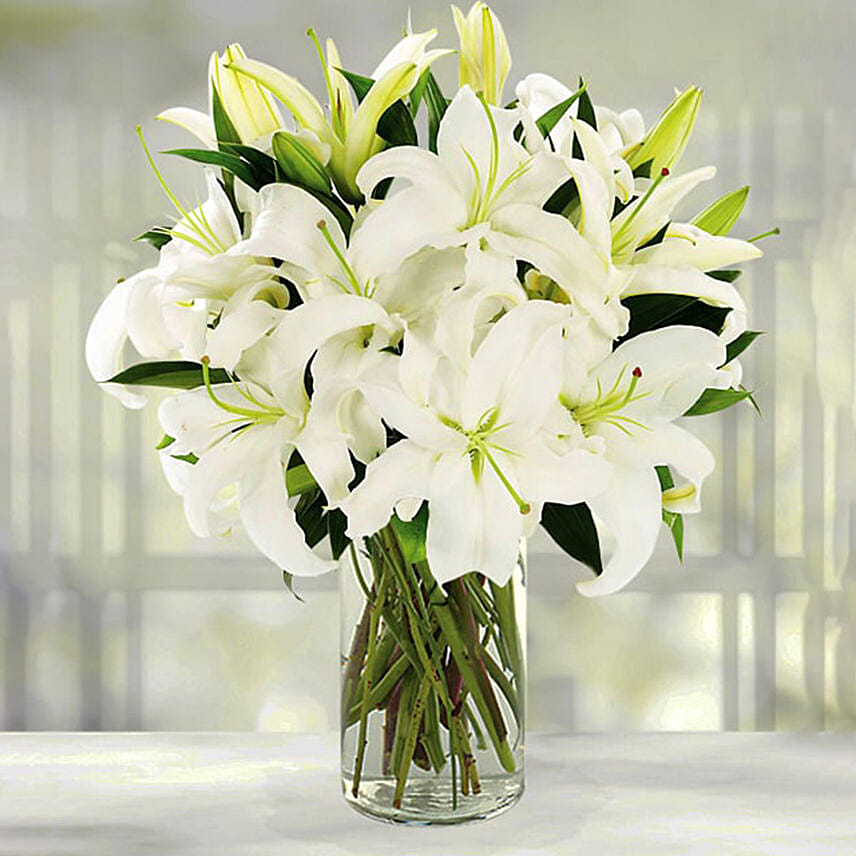 Serene Arranagement of White  Lilies