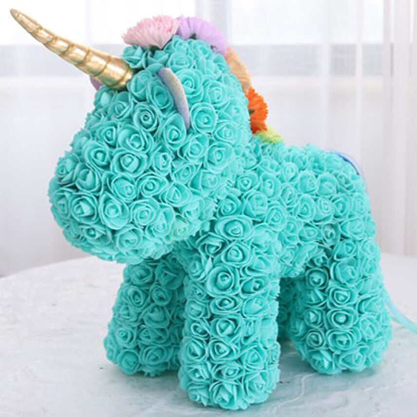 Legendary Tiffany Blue Flower Unicorn For Kids