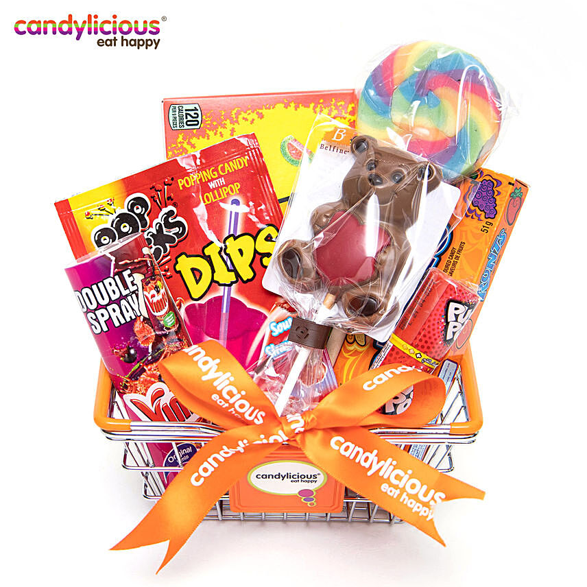 Candylicious Mini Basket Orange Gift Pack