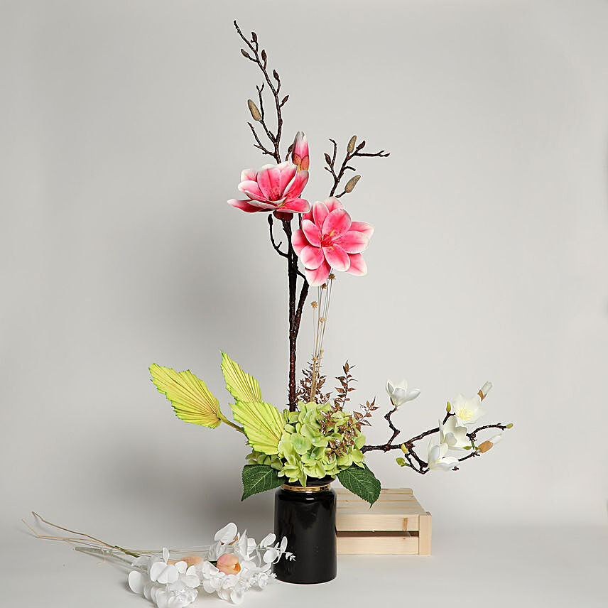 Heavenly Artificial Mixed Flowers Vase