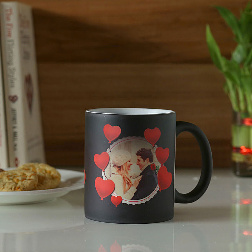 Romantic Red Heart Personalised Magic Mug