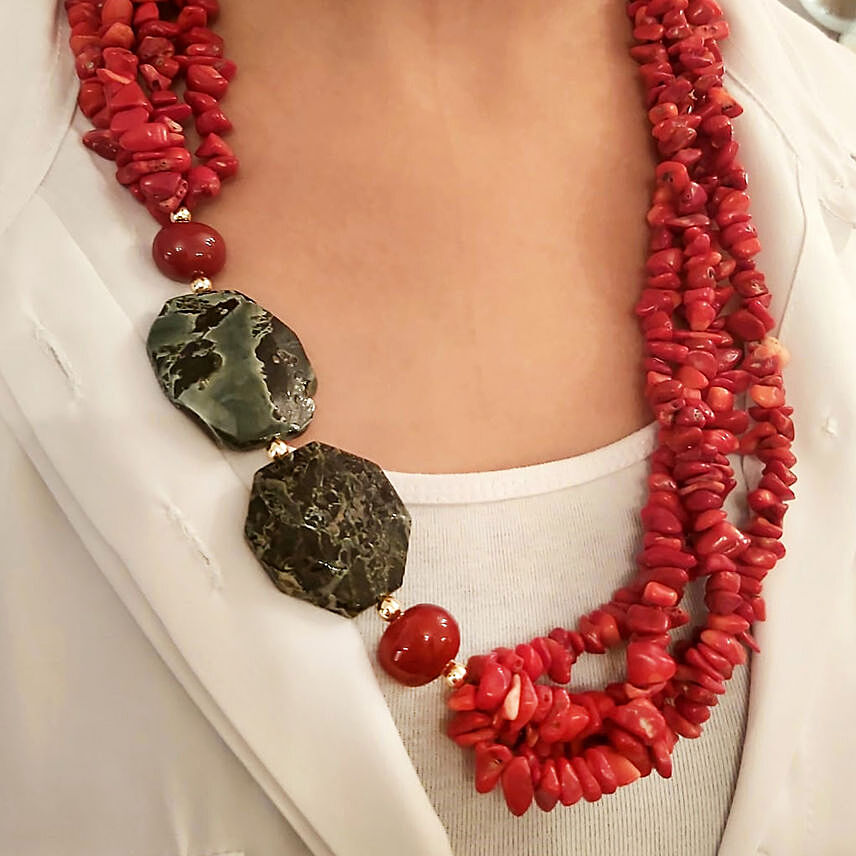 Coral red Necklace