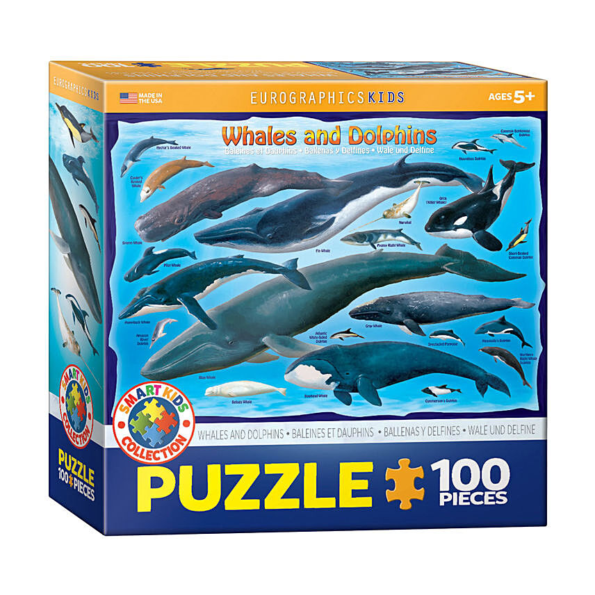 Whales N Dolphins Childrens Puzzle 100 Pcs