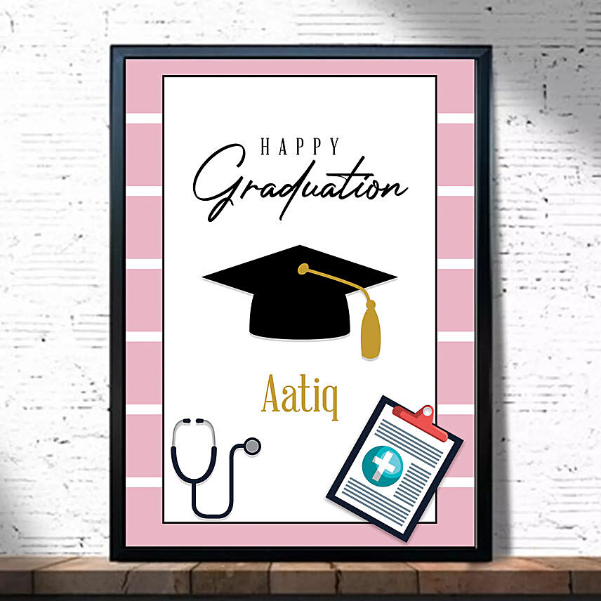 Happy Graduation Personalised Text Frame