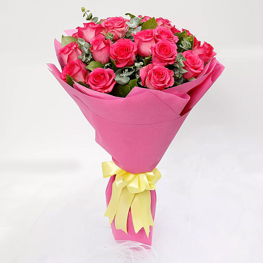 Ravishing 20 Dark Pink Rose Bouquet