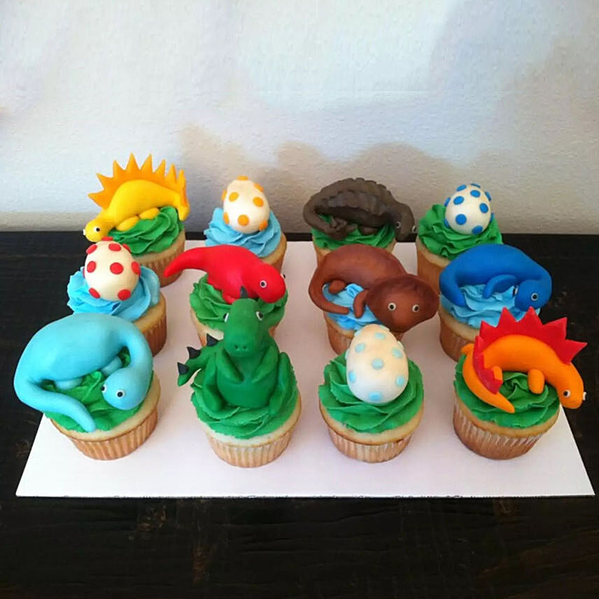 Dinosaur Cupcakes Set of 12