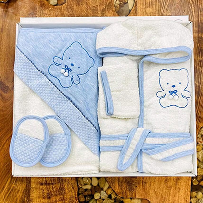 Hooded Bathrobe Towel Baby Gift Hamper